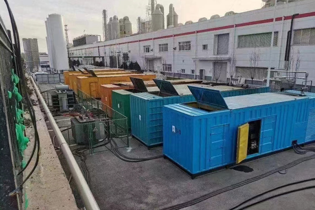 砚山发电机租赁施工现场